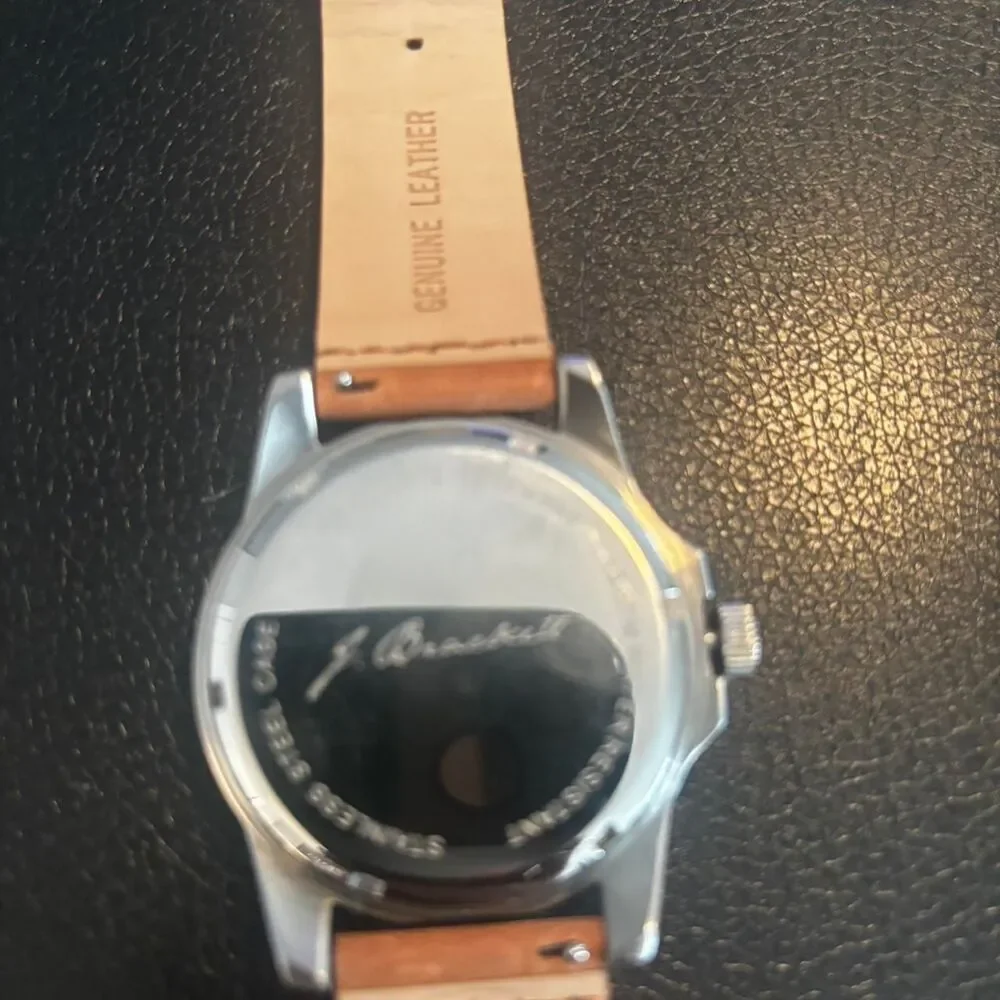 Men's Silver and Blue Watch